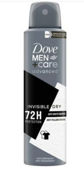 Dove Men+Care Invisible Dry Advanced Dezodorant w sprayu 150 ml