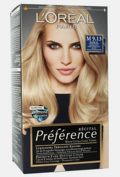L'Oreal Paris Recital Farba do włosów Bardzo Bardzo Jasny Popielato Złocisty Blond M 9.13 Baikal