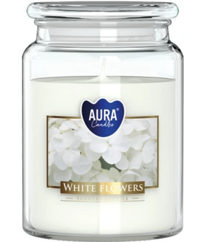 Bispol Świeca Zapachowa w Szkle 500 g  Białe Kwiaty