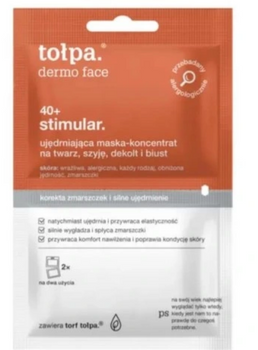 TOŁPA Dermo Face 40+  Stimulator Maska ujędrniająca + Koncentrat na  twarz,szyję,dekold i biust  2x6 ml