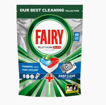 Fairy Caps Platinum Plus All One  Deep Clean Kapsułki do zmywarki 48 tabletek