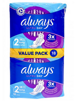 Always Ultra Duopack Long  podpaski ze skrzydełkami 18 szt