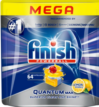Finish Powerball Quantum Lemon Kapsułki do zmywarki 64 szt