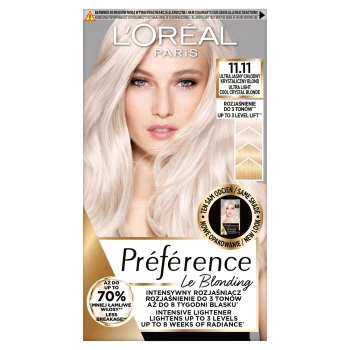 L'Oreal Paris Recital Farba do włosów Bardzo Bardzo Jasny Chłodny Kryształowy Blond 11.11 Le Blonding