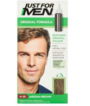 Just For Men Medium Brown H35 Szampon koloryzujący do włosów Średni Brąz  60g