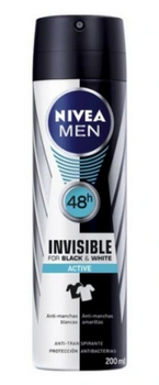 Nivea Men  Black & White Active Dezodorant w Sprayu 200 ml