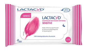Lactacyd Sensitive Chusteczki do higieny intymnej 15 szt