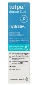 TOŁPA Dermo Face Hydrativ Krem nawilżający SPF 10  40 ml