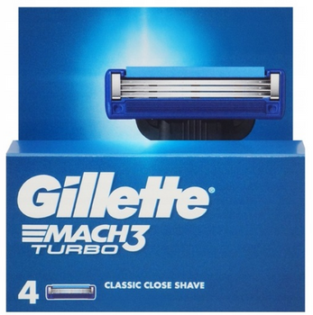 Gillette Mach 3 Turbo Wymienne ostrza do maszynki do golenia 4 szt