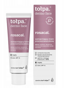 TOŁPA Dermo Face Rosacal Krem wzmacniający przeciwzmarszczkowy Bogaty na dzień 40 ml