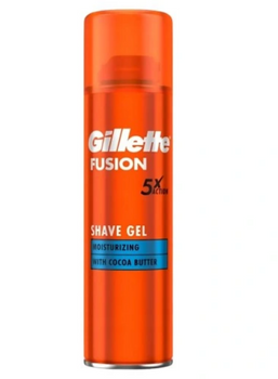 Gillette Fusion 5X Nawilżający Żel do golenia z Masłem Kakaowym 200 ml