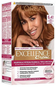 L'Oreal Paris Excellence Creme Farba do włosów  6.41 Jasny Bursztynowy Brąz