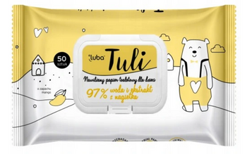 Luba Papier toaletowy nawilżany zapachowy dla dzieci 97% Woda i Nagietek 50 szt