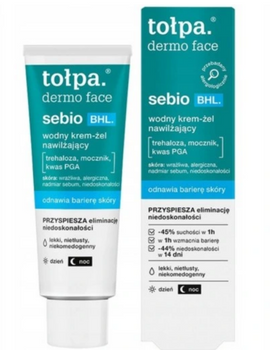 TOŁPA Dermo Face Sebio BHL Wodny Krem Żel Do Twarzy z Mocznikiem 40 ml