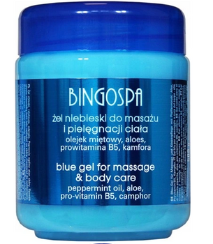 BingoSpa Blue Gel for Massage - Niebieski Żel do masażu i pielęgnacji ciała z miętą i aloesem 500 g