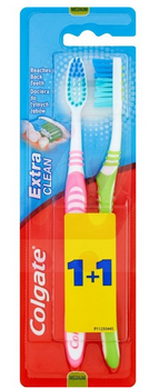 Colgate Extra Clean Szczoteczka do zębów Średnia 2 szt