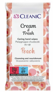 Cleanic Chusteczki do rąk Brzoskwinia 15 szt