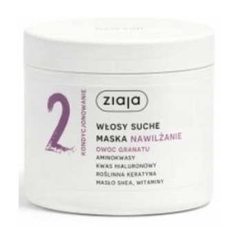 Ziaja Włosy roślinne Maska do włosów Owoc Granatu 350 ml