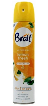 Brait Odświeżacz Powietrza Aerozol 3w1 Lemon Fresh 300 ml