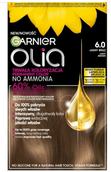 Garnier Olia Farba do włosów 6.0 Jasny Brąz