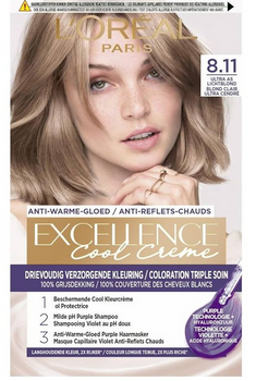 L'Oreal Paris Excellence Cool Creme Farba do włosów 8.11 Ultrapopielaty Jasny Blond