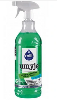 Mill Clean Umyje Płyn do mycia szyb, luster i glazury 1,22 L Konwalia