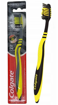 Colgate Zig Zag Charcoal  Szczoteczka do zębów średnia Medium