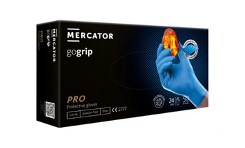 Mercator Go Grip Blue Rękawiczki jednorazowe nitrylowe S 50 szt.Niebieskie