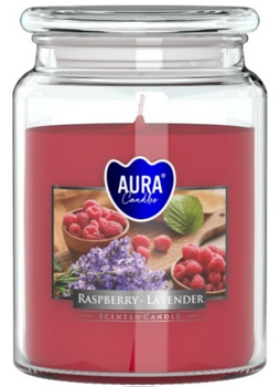 Bispol Świeca Zapachowa w Szkle 500 g   Malina - Lawenda