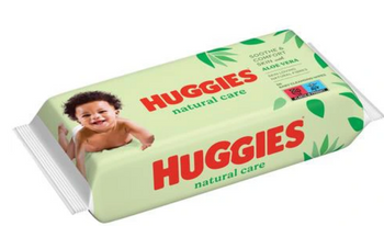 Huggies ALOE VERA  Chusteczki nawilżane wodą dla Niemowląt, 56 Sztuk