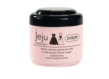 Ziaja Jeju Czarny Cukrowy Peeling do ciała z nutą mango,kokosa i papai 200ml