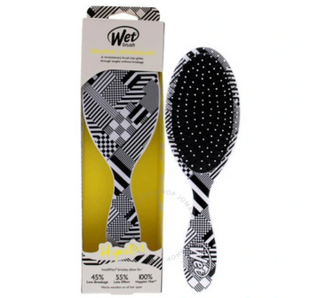 Wet Brush Hipster Detangler Diagonal Checkers Szczotka biało-czarna