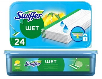 Swiffer Nawilżane Ściereczki 24 szt / Mokre Wkłady Do Mopa  Cytrynowe