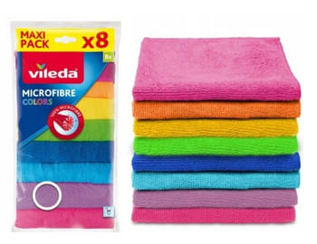 Vileda Ściereczki z mikrofibry Colors XL 8 szt