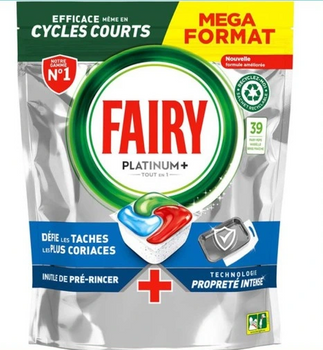 Fairy Platinum Plus All In One Kapsułki do zmywarki  Fresh Breeze 39 szt