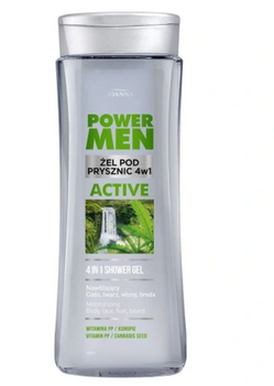 Joanna Power Men Żel pod prysznic 4w1 ACTIVE  Konopie i Wit. PP 300 ml