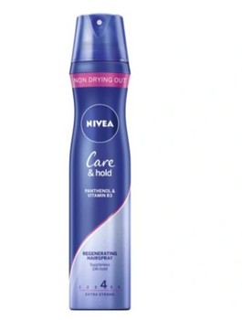 Nivea Care & Hold 4 Lakier do włosów 250 ml Regneruje włosy