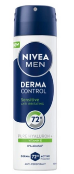 Nivea Men Derma Control Sensitive Antirritating Antyperspirant w sprayu 150 ml