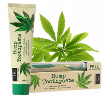 XPEL Pasta do zębów bez Fluoru z Olejem Konopii CBD 100 ml + Szczoteczka