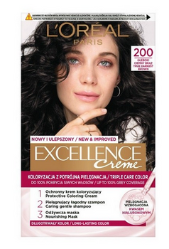 L'Oreal Paris Excellence Creme Farba do włosów  200 Głęboki Ciemny Brąz