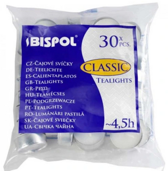 Bispol Podgrzewacze typu "Tealight" Classic 30 x 4,5 h
