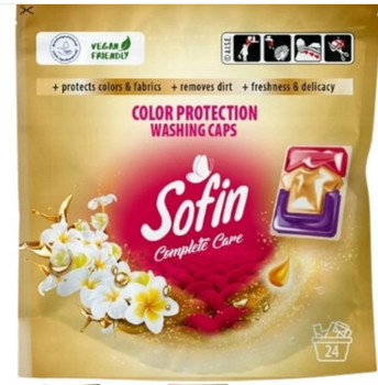 Sofin Kapsułki do Prania Kolorowych tkanin Color Protection 24 szt