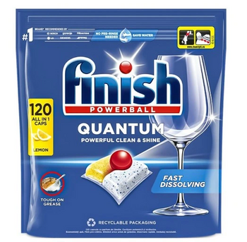 Finish Powerball Quantum ALLIN1 Lemon Kapsułki do zmywarki 120 szt