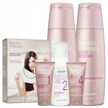 Alfaparf Keratin Therapy Lisse Design Intro Kit Express Method + szampon 250 ml + odżywka 250 ml