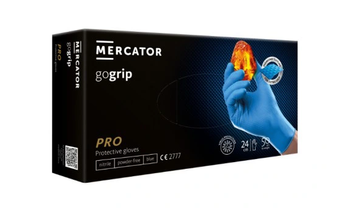 Mercator Go Grip  Blue Rękawiczki jednorazowe nitrylowe M 50 szt.Niebieskie