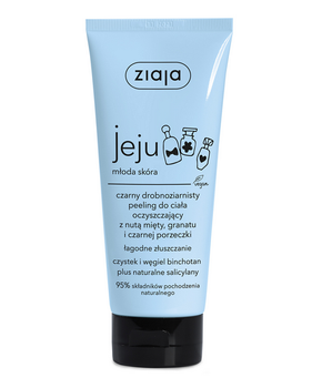 Ziaja Jeju Czarny Drobnoziarnisty Peeling do ciała oczyszczający 200ml